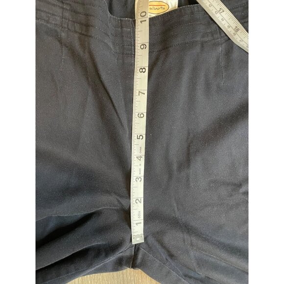 Talbots Black Stretch Chino Flat Front Petite Pants Sz 6P - Picture 10 of 12